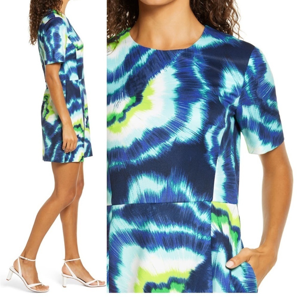 French Connection Annisa Whisper Print Mini Dress - Picture 13 of 14